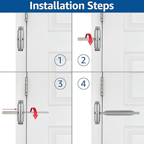 Miniatura 7 de 2 cierrapuertas automático de seguridad, bisagra de puerta de cierre ajustable para convertir puertas con bisagras en cierre automático,