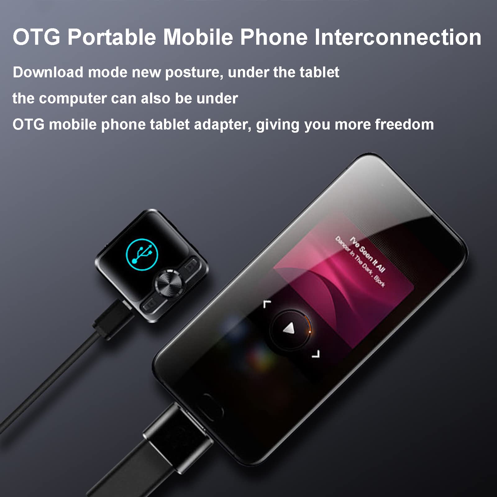 Bluetooth Sport HIFI Odtwarzacz MP3 Dyktafon IPX6 Zero hałasu z e-bookiem Wzmacniacz radiowy FM 1.1 cala Wyświetlacz,4GB
