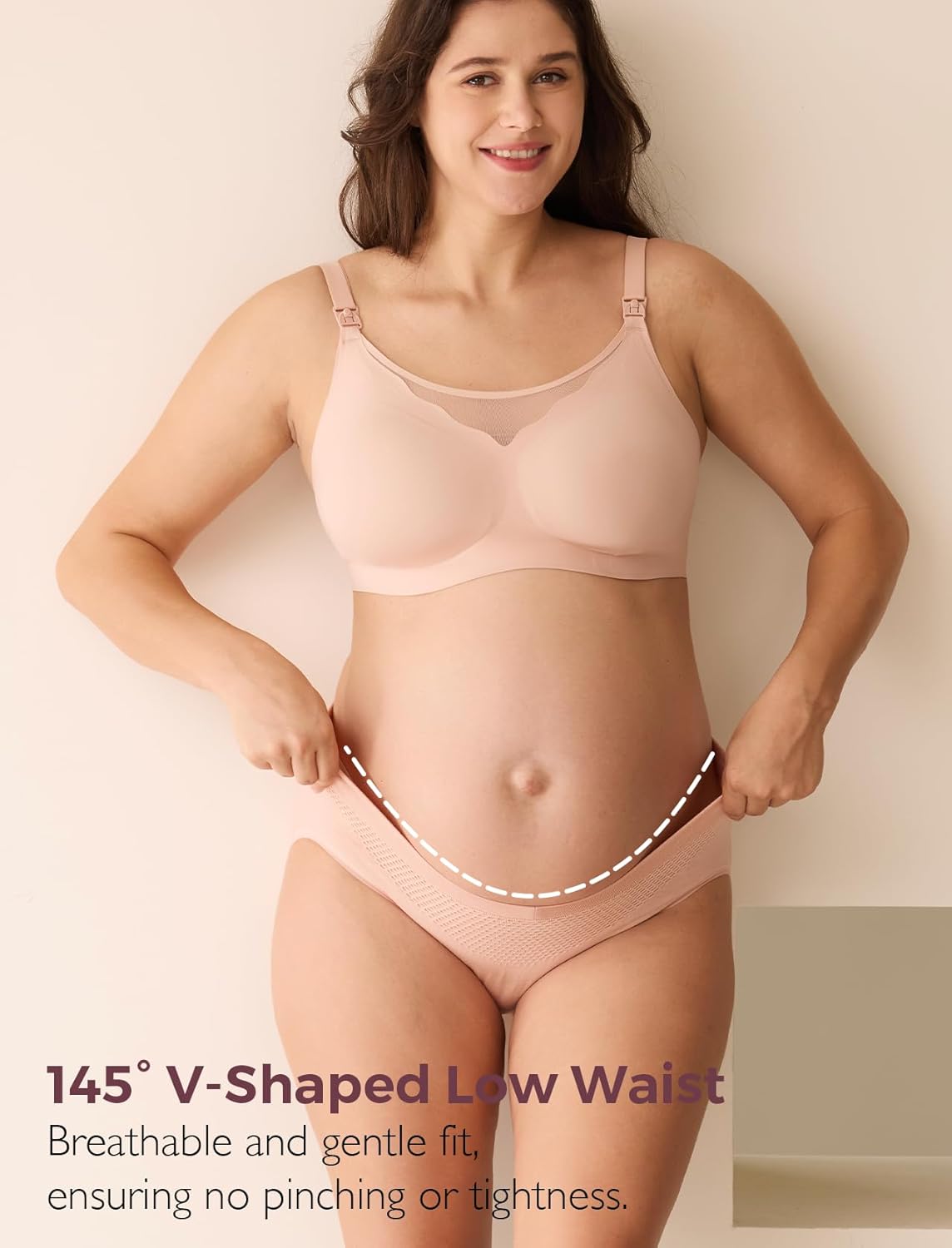 Momcozy Maternity Underwear Seamless, Pregnancy Postpartum Panties Under Bump Maternity Underwear Cotton - Image 3