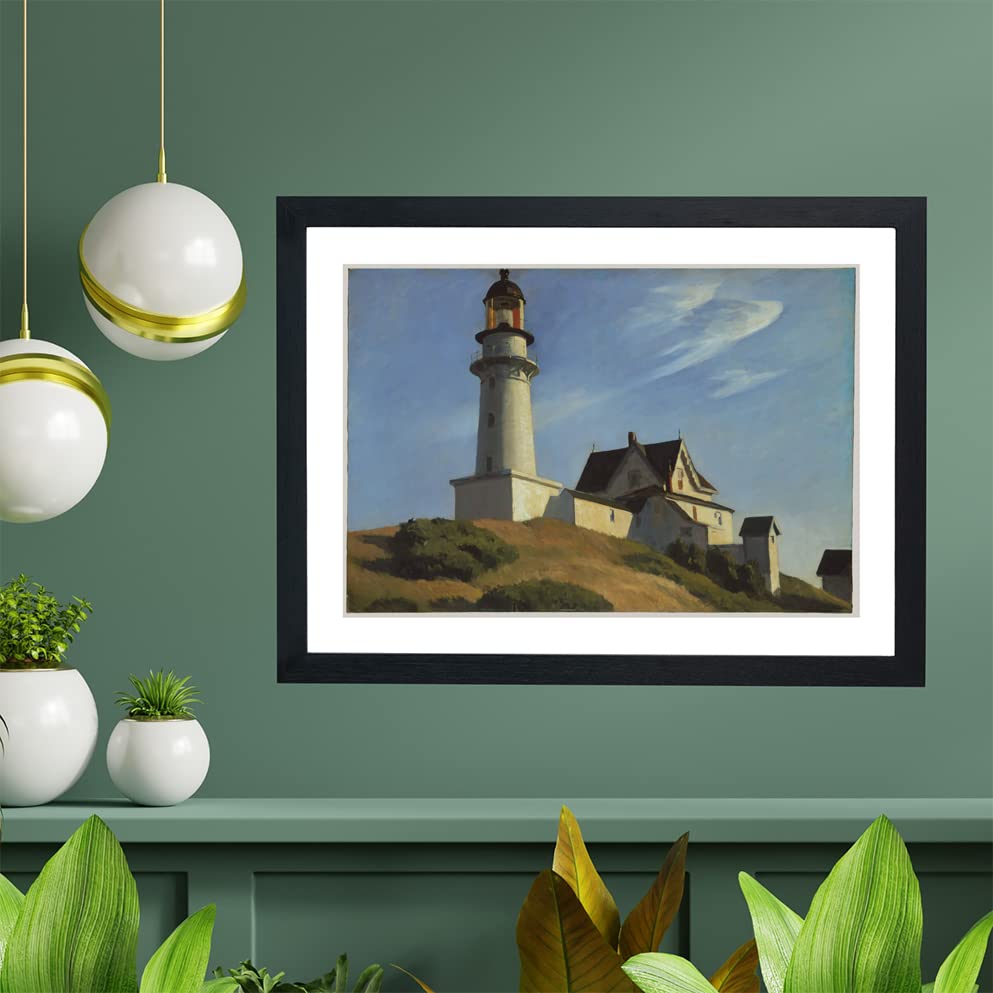 Phare à deux lumières impression murale de Hopper en édition encadrée