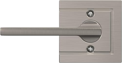 Miniatura 21 de Schlage Latitude F10 LAT 622 CEN Manija de paso con roseta Century, para pasillo y armario, negro mate Mate negro