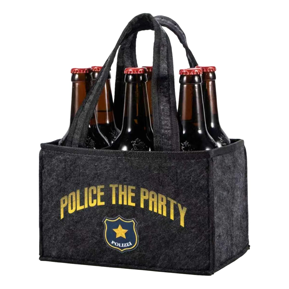 UV STYLISH Funny Police Gifts,Wine Carrier Bag 6 Bottles Beer Gift for Men, Police, Policeman,Birthdays Gifts Father Day Gift for Men Father Husband Son Boyfriend — image 1