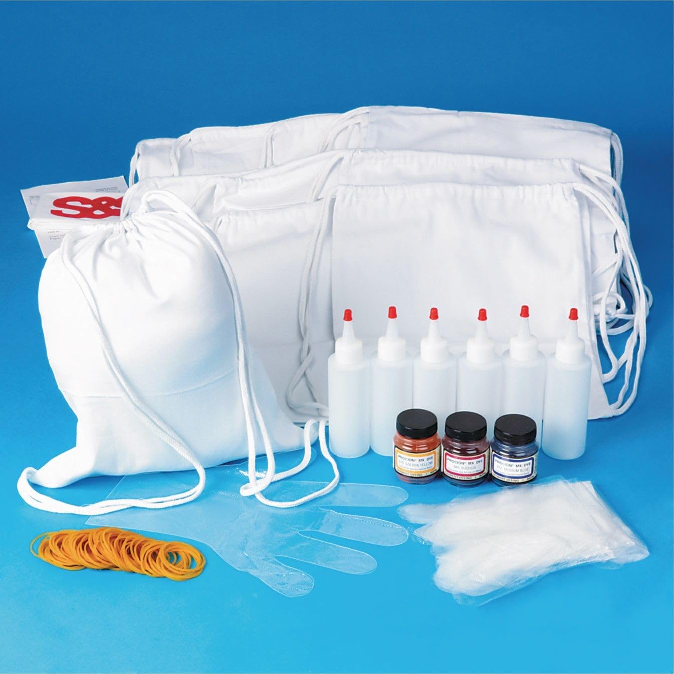 S&S Worldwide Tie-Dye Backpack Craft Kit (Pack of 12)