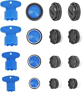 Tap Aerator 12 Pack (M16*3/M18*3/M22*3/M24*3), Water Saver Tap Filter Faucet Aerator Replacement Parts with 4 Removal Wrenches