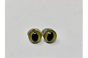 Zim's 9mm Cat Eyes Plastic Kitty Safety Eyes for Craft Amigurumi Dolls or Puppets