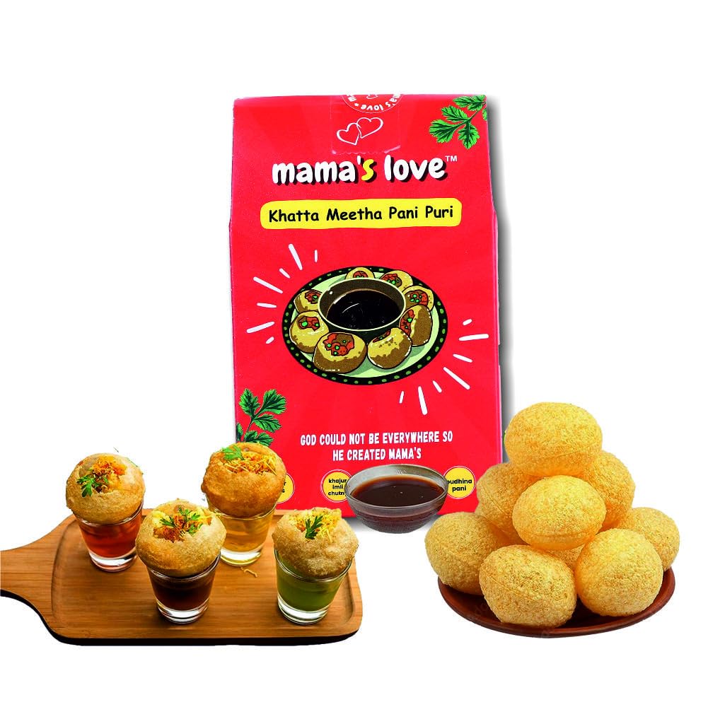 Mamas Love 150 Pcs Ready-to-Cook Khata Meetha Golgappa Pani Puri Packet Readymade - Homemade Pani Puris | Each Pack Includes 50 Pcs Pani Puri, 2 Types of Masala, 1 Tamarind Imli Chutny (Pack Of 3) (B0CL6PBBQJ) Amazon Price History, Amazon Price Tracker