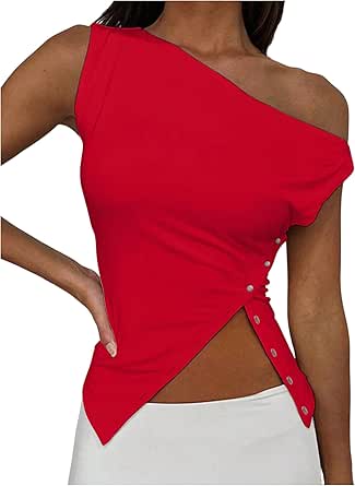 GORGLITTER Tank Top Dames Sexy Buikvrij Leo Top Crop Top Met Hoekige Halslijn Party Top Going Out Top Zomer Y2k Tops, abrikooskleur, XS
