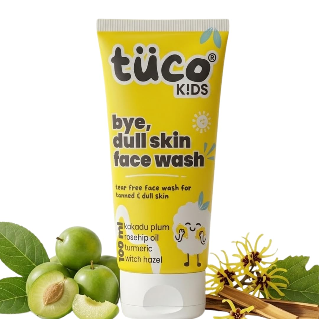 Tuco® Kids Face Wash | Brightens Dull Skin | Turmeric & Kakadu Plum | pH Balanced Tear-Free | Ages 2-5, 4-10, 10-15, 5-10 Years | Paraben & Sulphate Free | 100ml (Pack of 1)-image-26