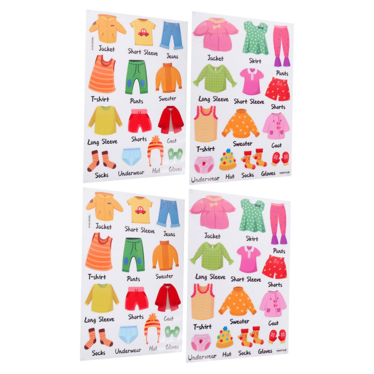 VICASKY 6sets Etichette Adesive Per Abbigliamento Di Stickers Rimovibili Per Ordinare Vestiti Etichette Decorativa Per Armadi e Scaffali Facile Applicazione e Rimozione Per Adulti