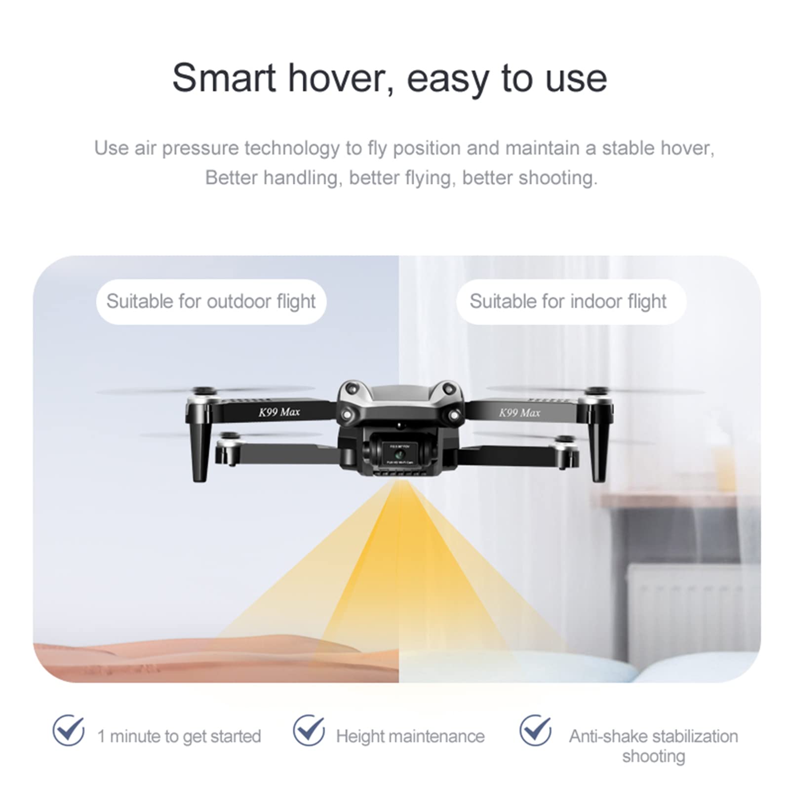 Mini dron dla dzieci i początkujących, składane mini drony zabawki z pilotem zdalnego sterowania 1080p HD, wysokość trzymania, tryb bezgłowy, lot trajektorii, składany dron dla dorosłych chłopców dziewcząt prezent zabawki (drone)