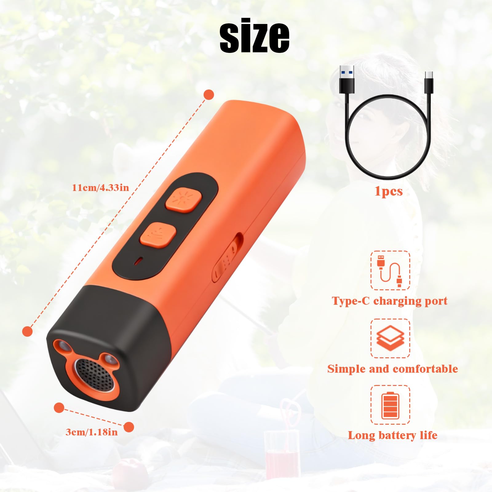 Anti Aboiement Chien Ultrason Puissant, Ultrason Chien avec Lampe Poche LED avec 3 Fréquences Réglables, Boitier Ultrason Chien, Solutions Anti-Aboiement pour Chiens Petit et Grand