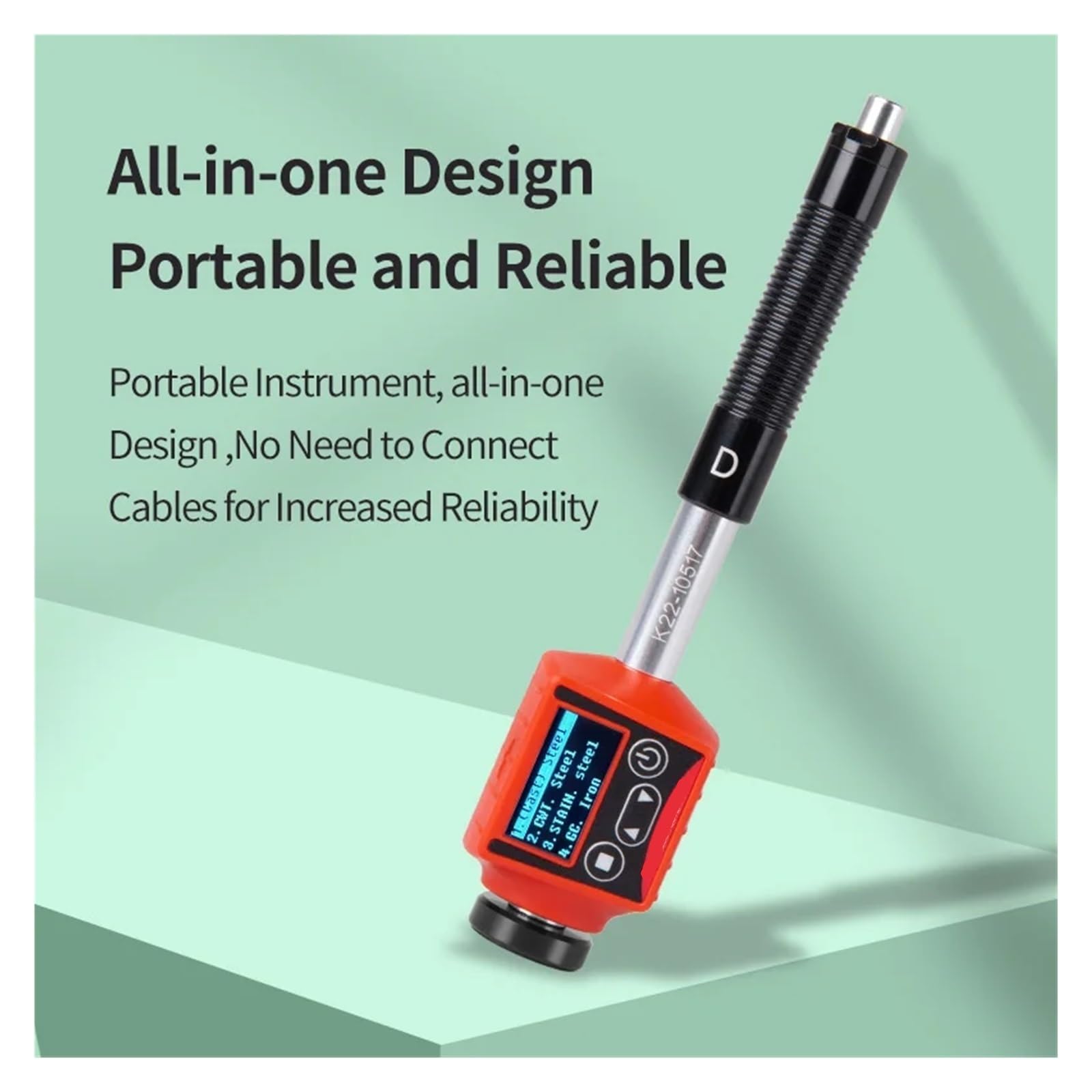 Testeur de dureté, Testeur de dureté portable Leeb type stylo numérique des métaux for la gamme d'acier inoxydable HRC HRB HL HB HS duromètre(A)