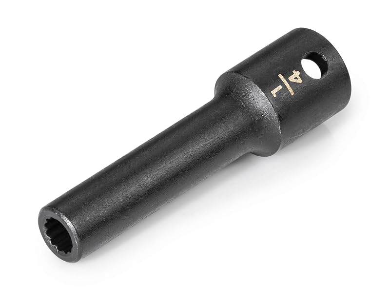 Soquete de Impacto Profundo TEKTON SID13206, Encaixe 3/8 pol. e Abertura 1/4 pol. 12 Pontos