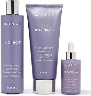 MONAT IR Clinical System – Complete Hair Care Restoration Kit with Thickening Shampoo, Conditioner & Thinning Defense Serum – Strengthens, Protects, & Revives Hair for Thicker, Fuller-Looking Results