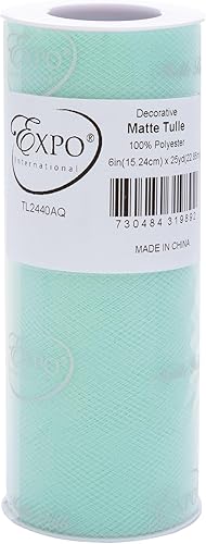 Miniatura 40 de Expo International Tul mate decorativo, tela de tul de poliéster ligero para tutús, disfraces y decoraciones de fiestas, lavable, fácil de usar, 6