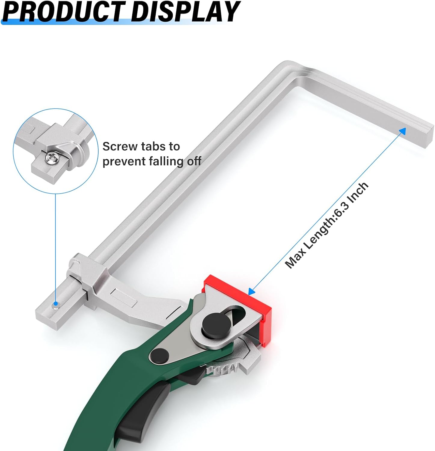 Quick Release Guide Rail Clamps for MFT Workbench Tables, Track Saws, and Woodworking Guide Rail Systems (Pack of 2)