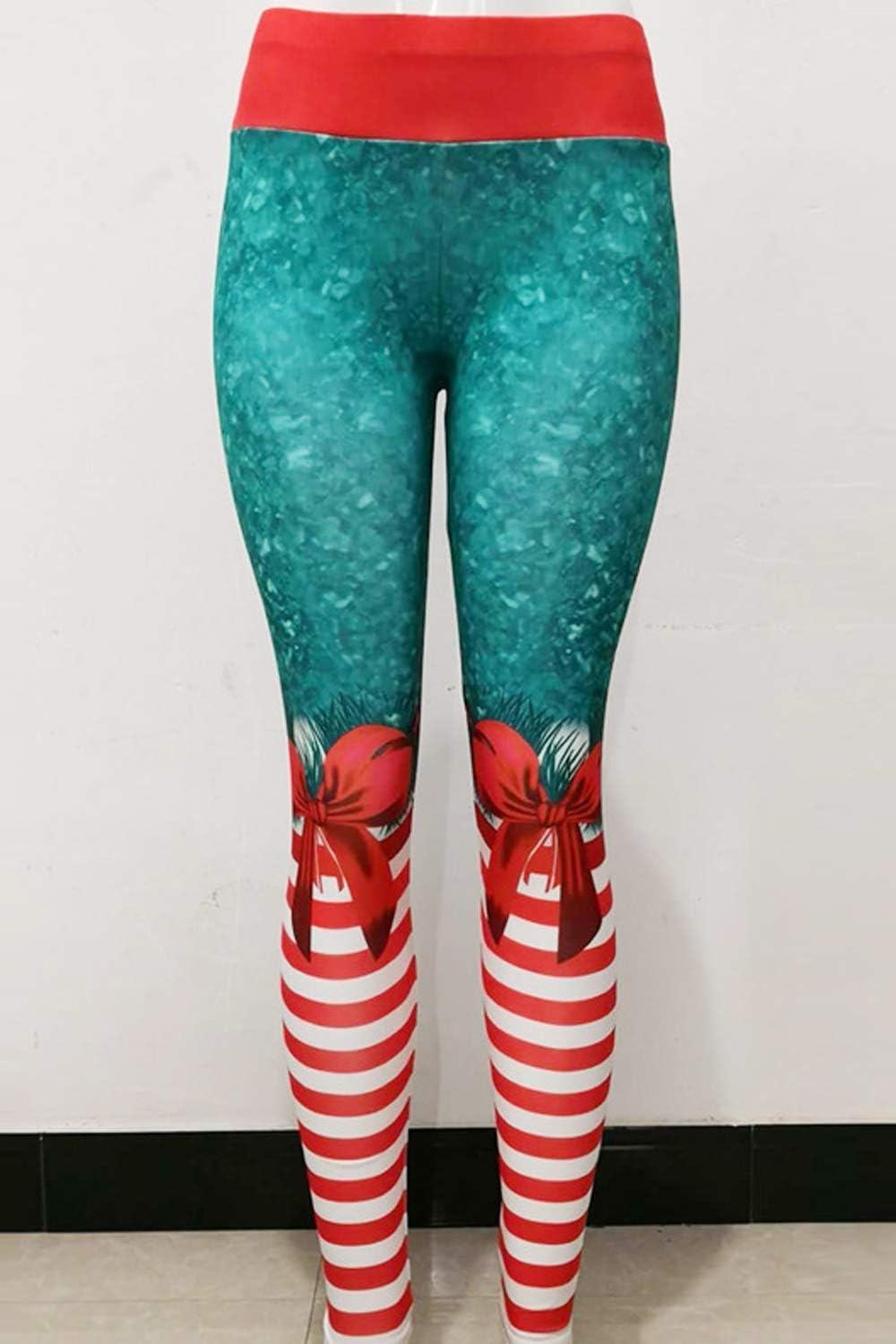 Pincutee Women's Funny Printed Ugly Christmas Leggings Soft Stretchy Holiday Tights(Xmas-9,2XL/3XL) - Image 4