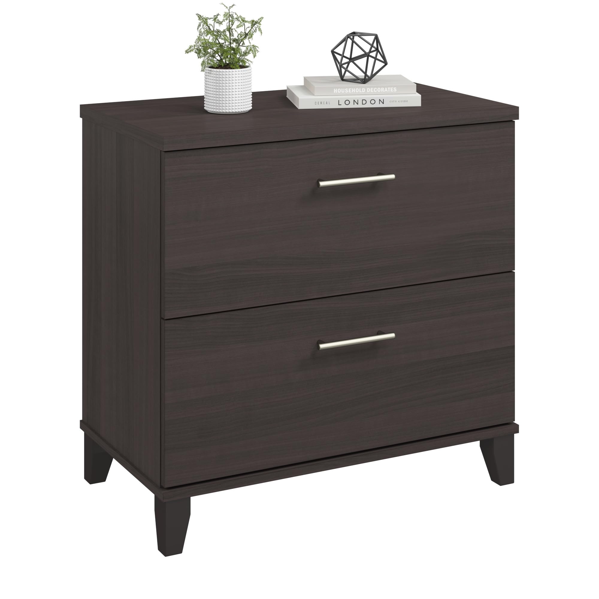 Photo 1 of ***MISSING PARTS***Bush Home 2 Drawer Lateral File Cabinet, Letter and Legal-Size Document Storage for Home or Professional Office, Somerset Collection, Storm Gray