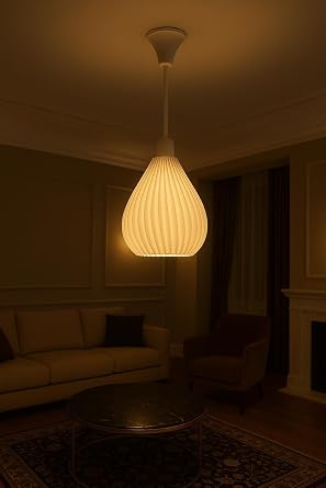 Modern Spiral Design Pendant Chandelier   Decorative Ceiling Lamp, Stylish and Durable Lighting, Compatible with Every Room with Living Room Bedroom, Kitchen, Office and works [Energy Class A++]