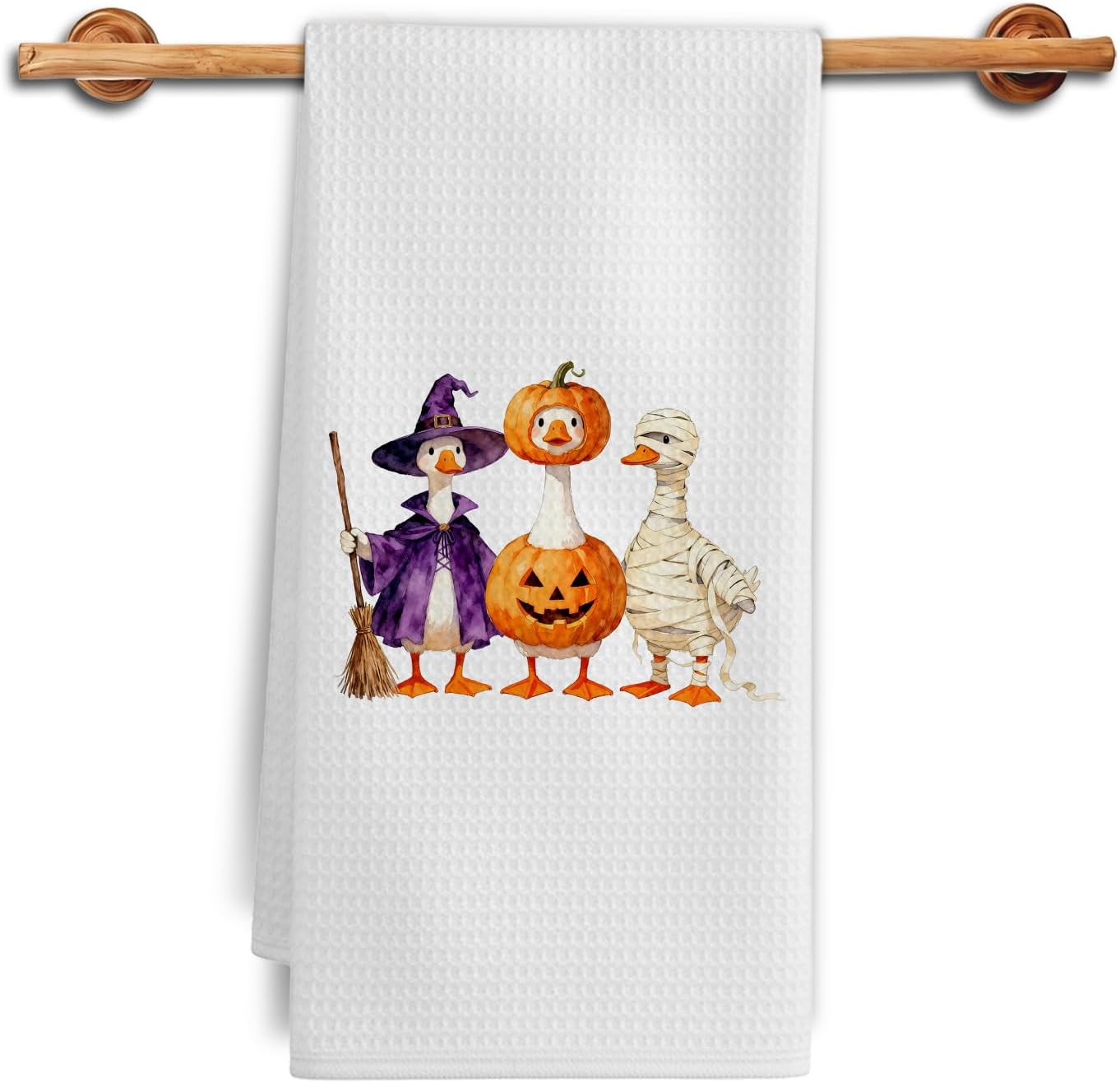 Fall Soccer Pumpkin Kitchen Towels 16x24 Inch,Set of 2