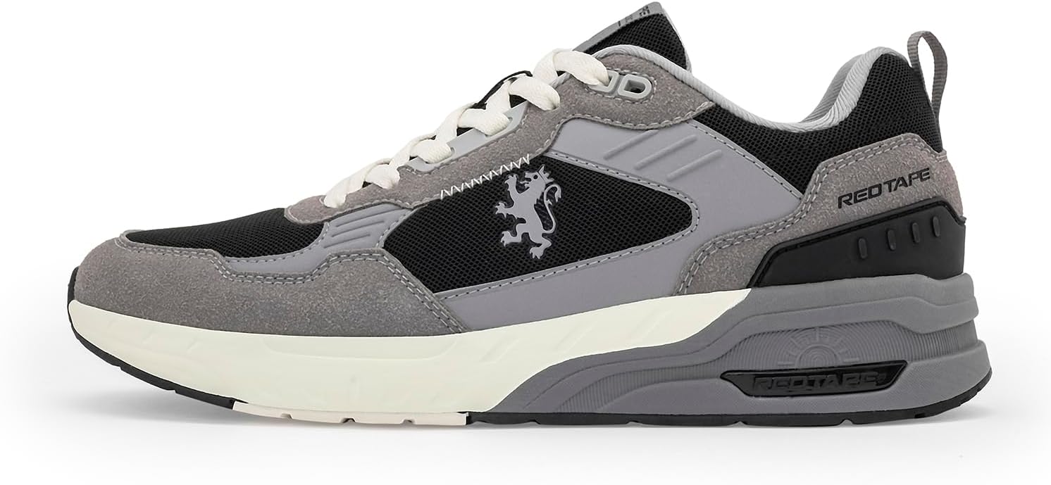 Red Tape Men's Retro Fashion Sneakers, Chunky Platform Lace Up Mens Shoes, Breathable Mesh Upper, Casual Low Top Shoes, Cushioned Insole, Non-Slip Sole, Ideal for Running, Walking & Gym - Image 4