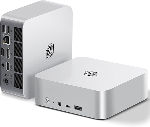 Beelink Mini PC SER8, AMD Ryzen 7 8745HS (8C/16T, até 4,9GHz), 32G DDR5 RAM 1TB PCIe4.0 SSD, Mini Gaming Computer Suporte 4K Tela Tripla/WiFi6/BT5.2/2.5G LAN/USB4/Win11 Pro