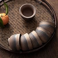 Vista 1 de Juego de 6 tazas de té de cerámica de arcilla pequeña hecha a mano, tradición asiática japonesa, estética, cerámica, porcelana, Chado Zen