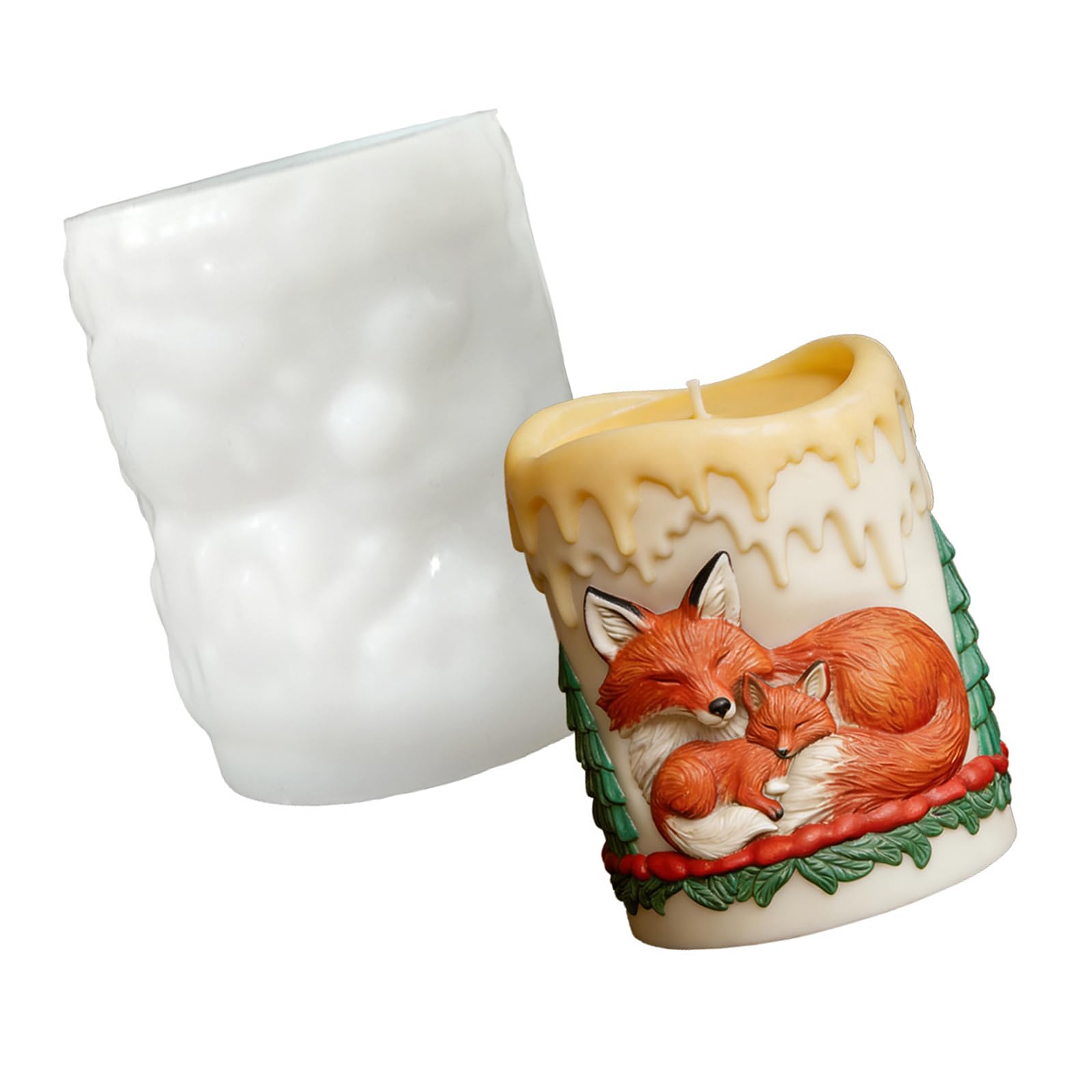 NVOQILIN Foxy Theme Silicone Making Mold with Intricate Detailing for Unique Handcrafted Home Decoration Foxy Shaped Mold