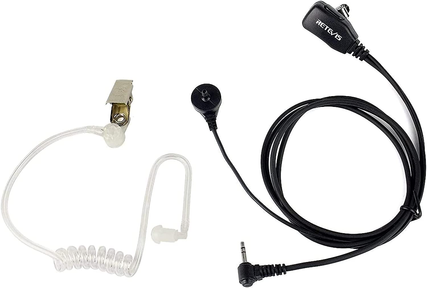 Retevis Talkie Walkie Écouteur, Oreillette Compatible RT45 Motorola TLKR T80 Extreme T92 H20 T62 T80 T80ex T82 T82 Extreme T82ex T81 Hunter, 1 Broche 2,5mm Casque Écouteurs (10 Pcs)