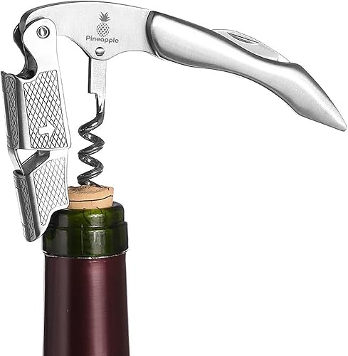 Miniatura 7 de Paquete de 2 Sacacorchos profesional Abrebotellas de vino con cortador de papel de aluminio abridor manual de botellas de vino para camareros