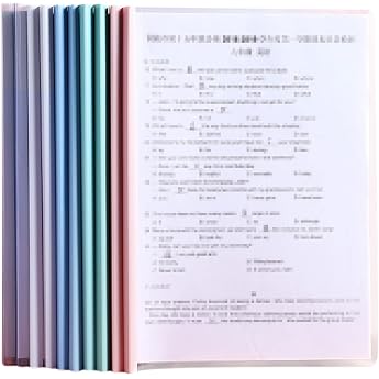 A4 Sliding Bar Binder A4 Plastic Report Covers Sliding Bar Binders Pack of 10 Slide Binder for Home School Office Documents Classification