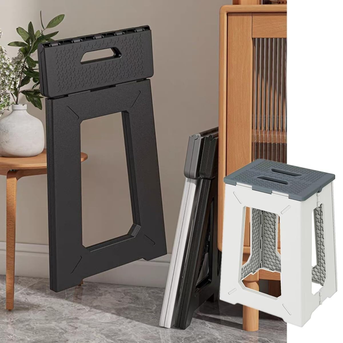 Silla/Taburete Plegable de Seguridad for Ducha baño – Taburete bañera Alta tracción Adecuado for Personas Mayores(ShowerChair Grey)
