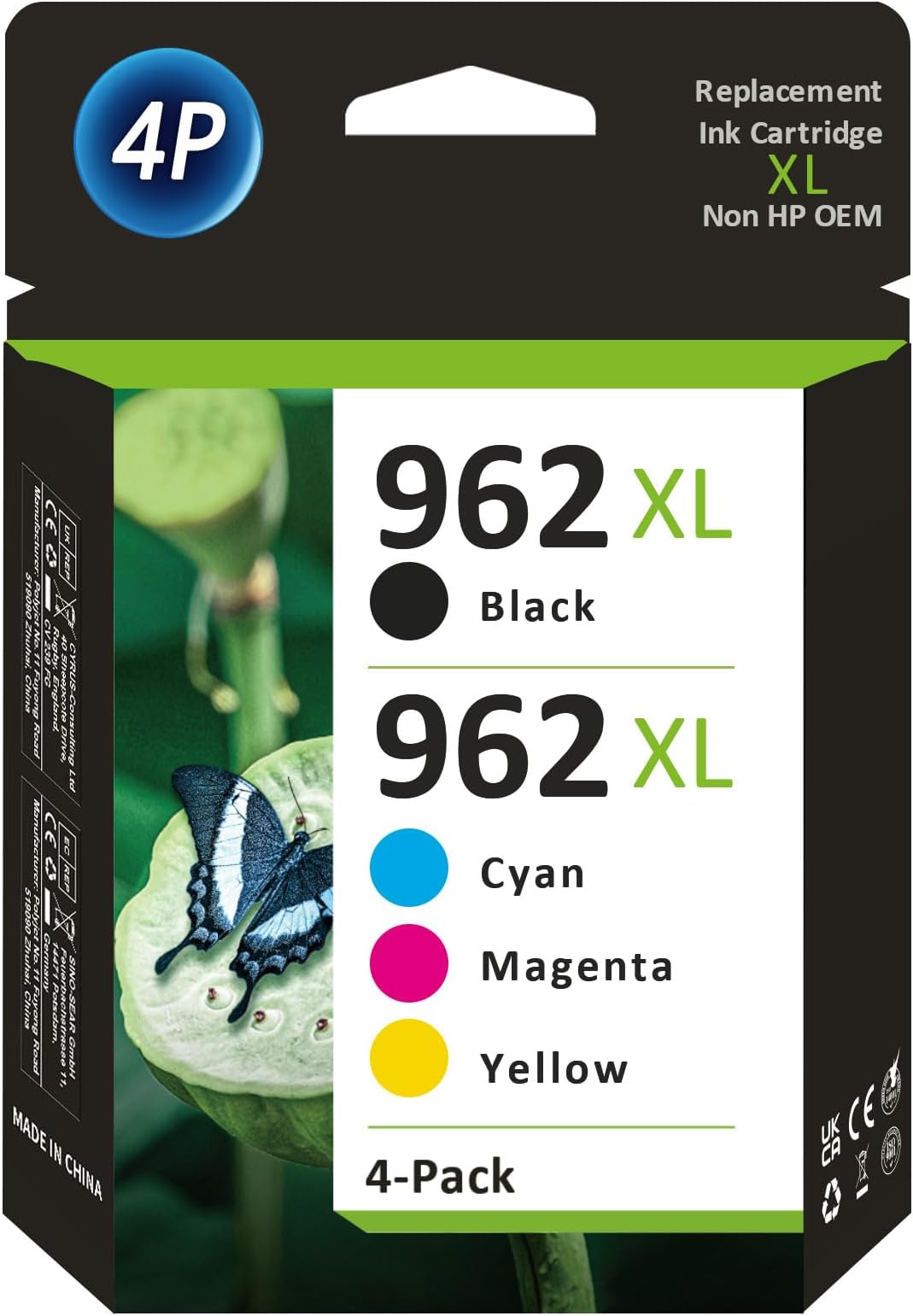 964 968XL Ink Cartridges Compatible for HP Office PRO 9020