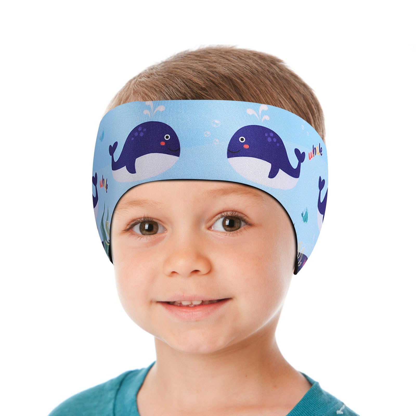 HeySplash Banda de Natación de Neopreno para Niños, Antideslizante Ajustable para Surf, Buceo, Rafting, Talla M, Ballena Azul