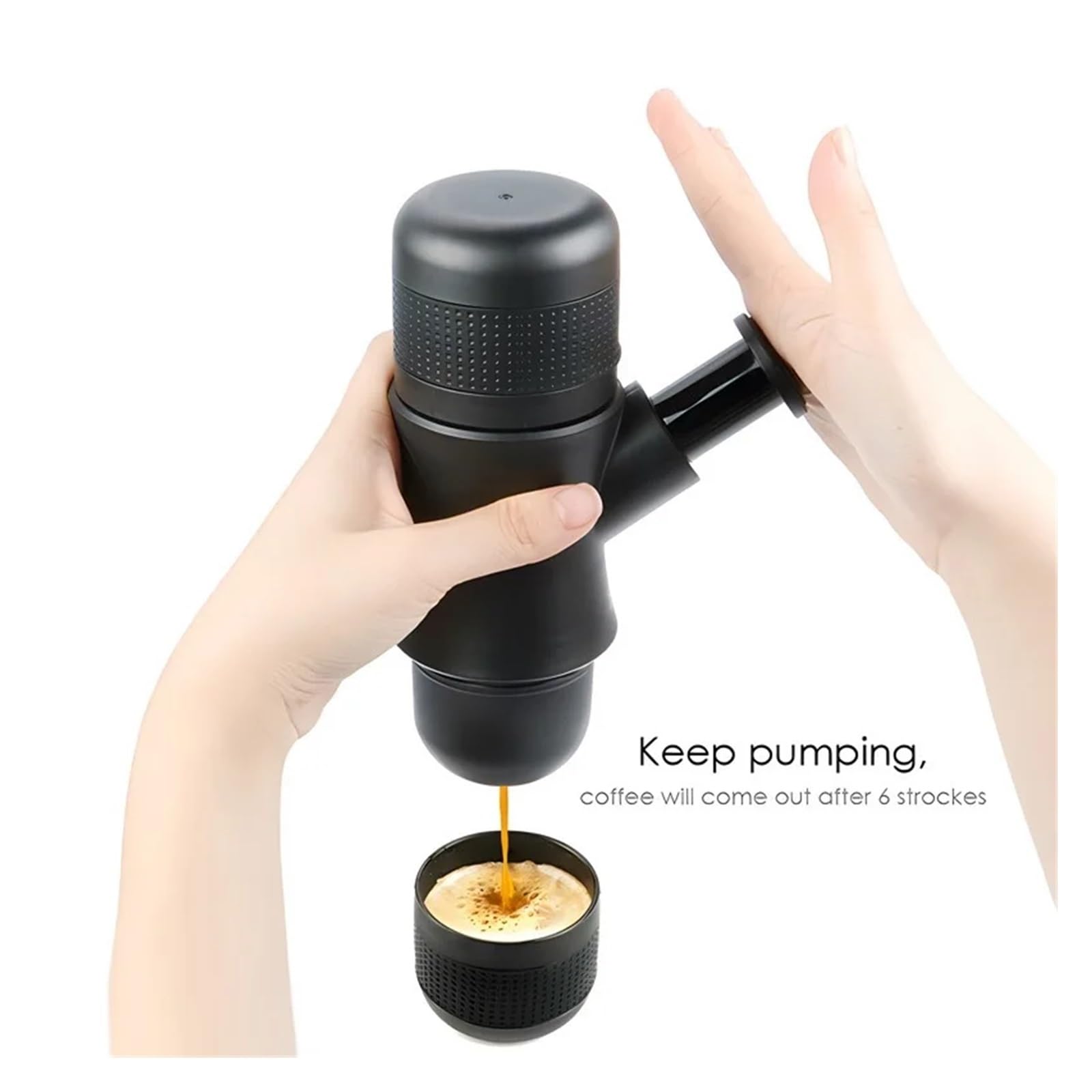 Macchina da Caffè Espresso Portatile, Mini macchina for caffè portatile a pressione manuale Macchina for caffè espresso a pressione portatile Ufficio/casa Ufficio Viaggio Viaggio all'aperto per viaggi