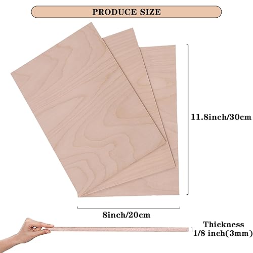 Miniatura 2 de TREEMBER Madera contrachapada de nogal, 12 piezas de hojas de madera contrachapada de 0.118 in, 18 x 12 x 8 pulgadas, madera contrachapada de nogal