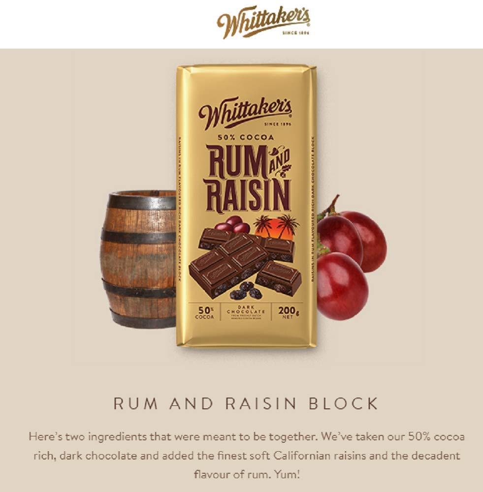 Amazon.com : Whittaker's Chocolate Block 200g (Made in New Zealand
