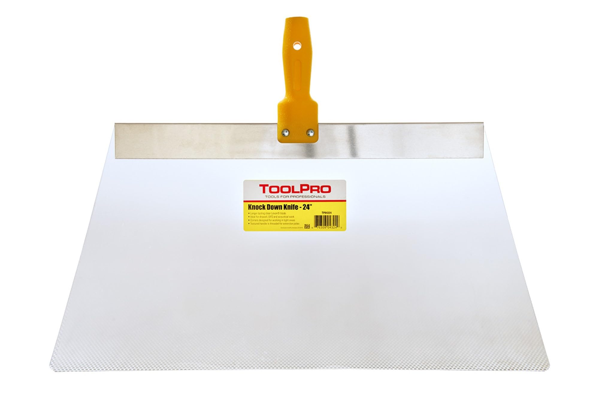 ToolPro Professional Grade Knockdown Knife with Flexible Blade for Drywall Finishing - Easy to Clean- Durable - Compatabile with Extension Poles (24