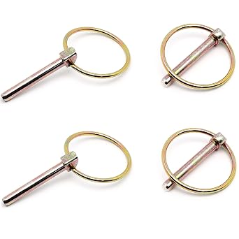 Surf turtle 4PCS M61/4Inch Linch Pin for Farm Tractors Trailers Trucks Mowers Boat Kayak Canoe Trolley Horsebox