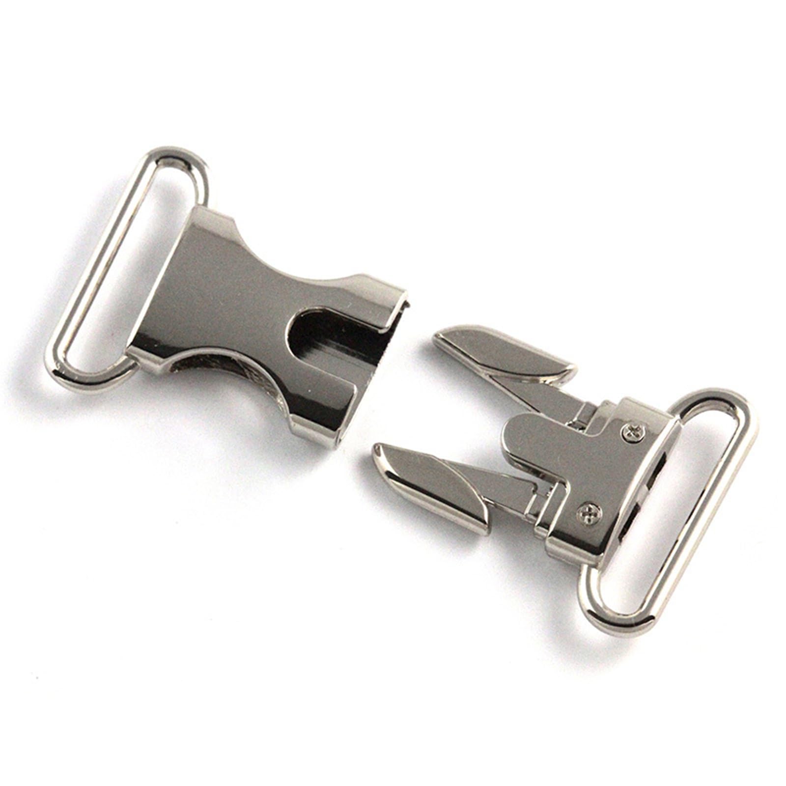 Yuelulala 2pcs 20mm Metal Side Release Buckles Adjustable Quick Release Clips DIY Craft Accessories for Backpack Fanny Pack Dog Collars (A43-2) - Image 3
