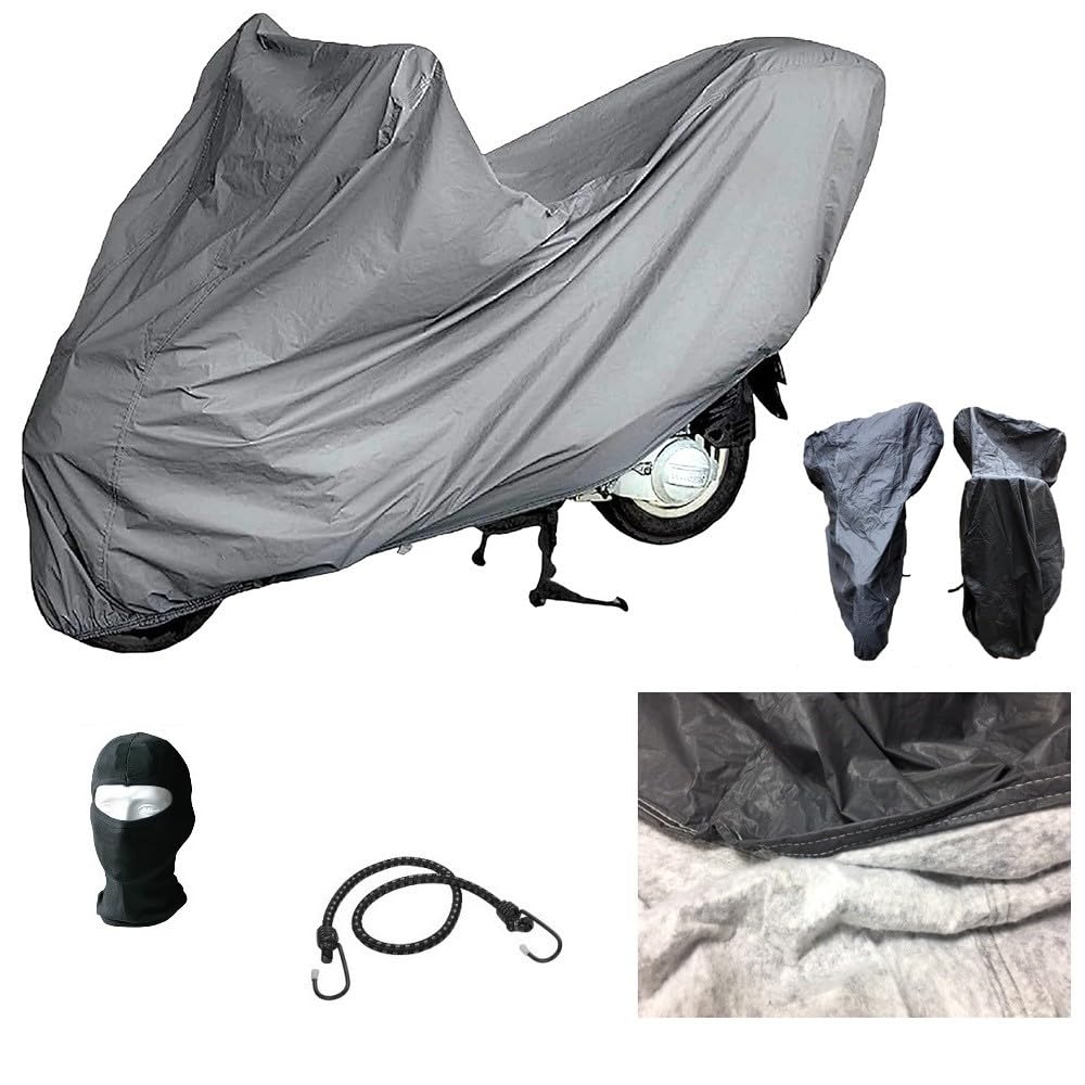 Compatible con KYMCO MXU 500 Funda para Motos Cubierta Polar para Scooter 250GR Funda DE PVC para Bici PROTECCIÓN Resistente AL Agua 246X105X140CM