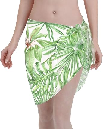 Womens Short Sarongs Beach Black and White Cow Print Print Women Short Sarongs Beach Wrap