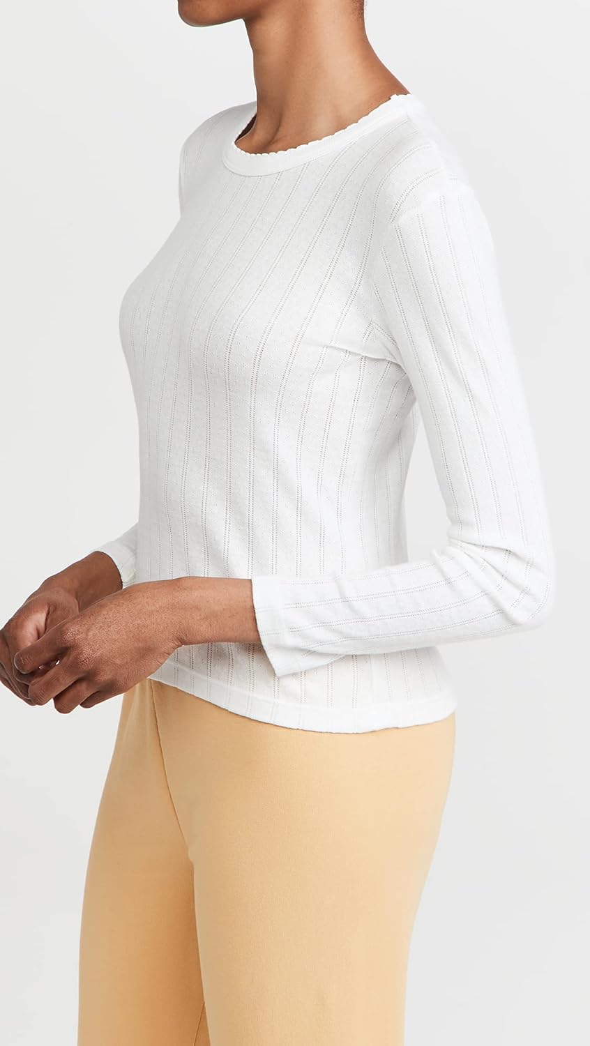 Leset Women's Pointelle Slim Fit Top - Image 4