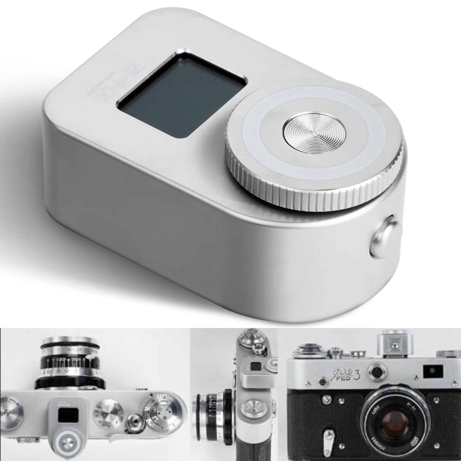 AstrHori XH-2 Kamera-Belichtungsmesser, fotografischer Belichtungsmesser, Anzeigebildschirm 0,66" OLED-Display eingebauter Lithium-Akku mit 80 mAh (Silber)