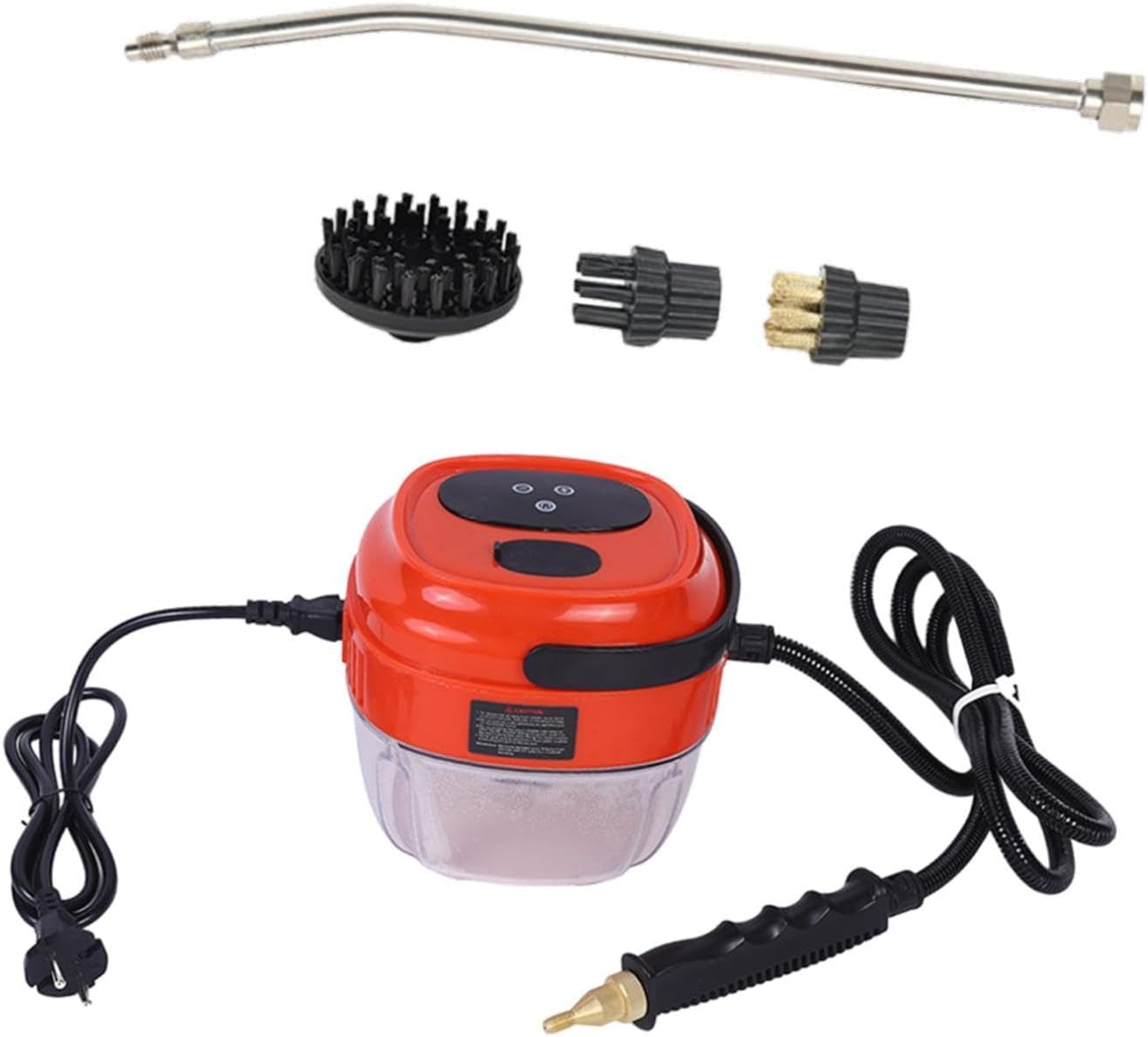 Handheld Cleaning Steamer 15S Heat up with Accessories High Temp 6 Level Adjustment for Couch Auto