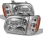 ACANII - For 2005-2006 Toyota Tundra 05-07 Sequoia Double | Crew Cab Headlights Headlamps w/Corner Lamps Set Left+Right