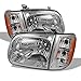 ACANII - For 2005-2006 Toyota Tundra 05-07 Sequoia Double | Crew Cab Headlights Headlamps w/Corner Driver & Passenger