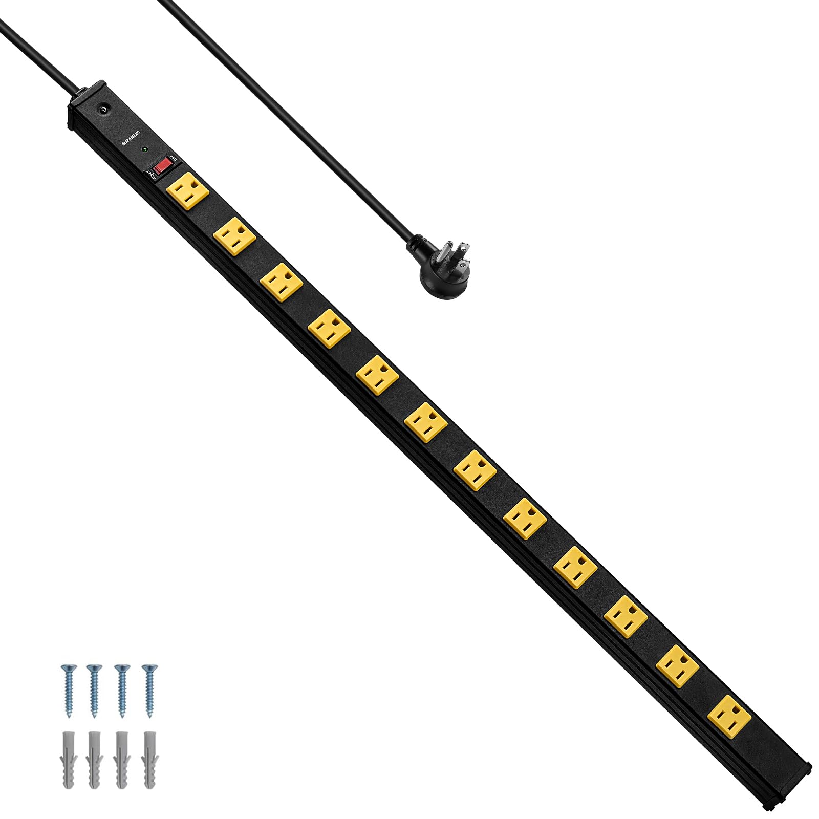 Amazon.com: SURAIELEC 12 Outlet Metal Power Strip Surge Protector
