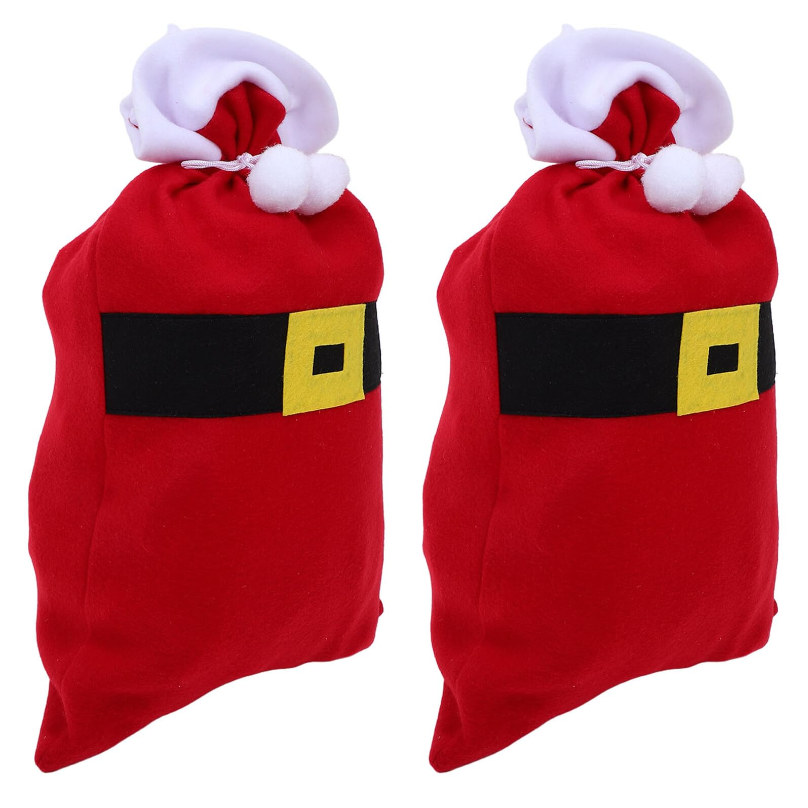 Baluue 2stücke Weihnachtstüten Große Geschenktüten aus Samt Wiederverwendbare Weihnachtsmann-spielzeugtüten für Süßigkeiten und Präsente Verpackungstüten für Festivals