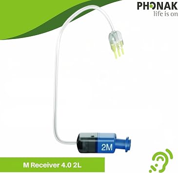 Phonak Alıcı 4.0 M 2L İşitme Cihazı Alıcısı, 3 Pin, 2M Sol Kulak için Orta Güç Değiştirme (Mavi) (054-0805), Phonak Audéo Marvel, Paradise & Lumity Life İşitme Cihazları ile Uyumlu